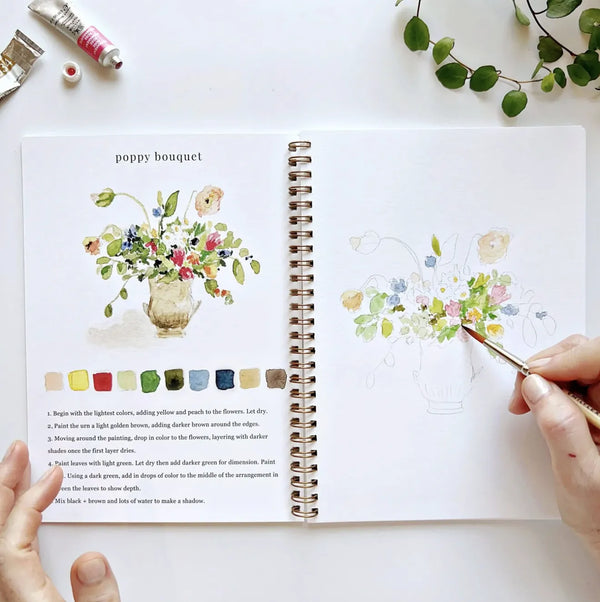 Cahier d'aquarelle 'Bouquets' | EMILY LEX STUDIO