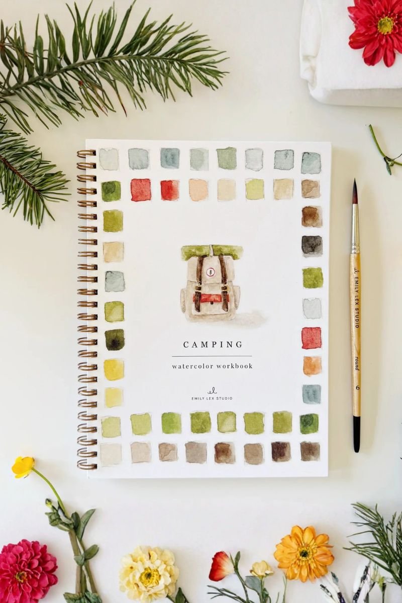 Cahier d'aquarelle 'Camping' | EMILY LEX STUDIO