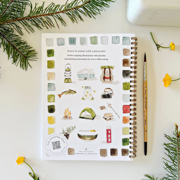 Cahier d'aquarelle 'Camping' | EMILY LEX STUDIO