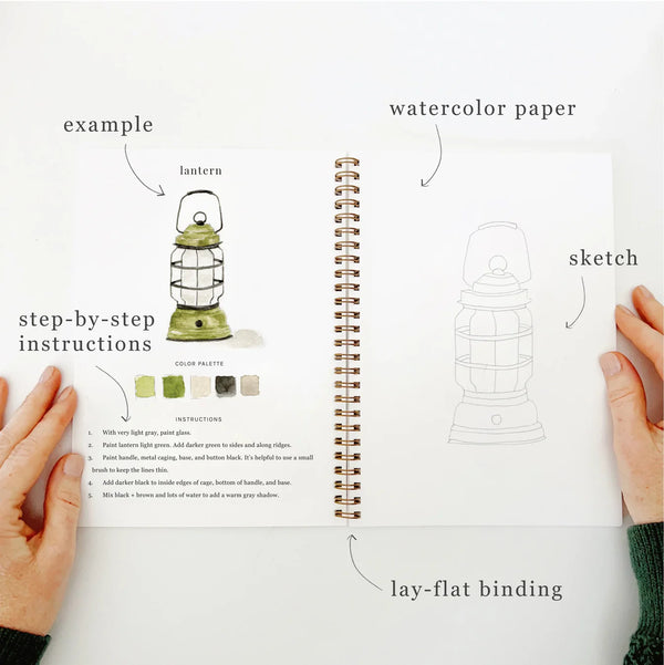 Cahier d'aquarelle 'Camping' | EMILY LEX STUDIO