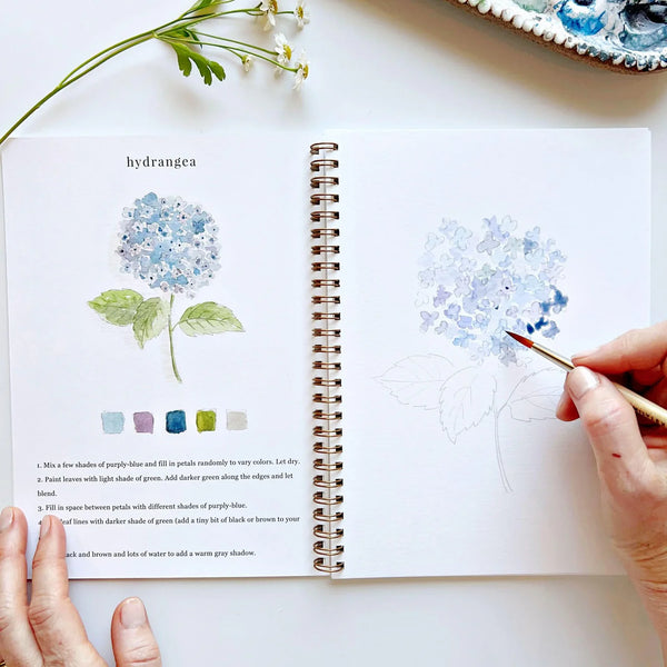 Cahier d'aquarelle 'Flowers' | EMILY LEX STUDIO