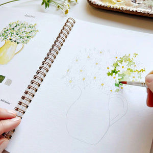 Cahier d'aquarelle 'Flowers' | EMILY LEX STUDIO