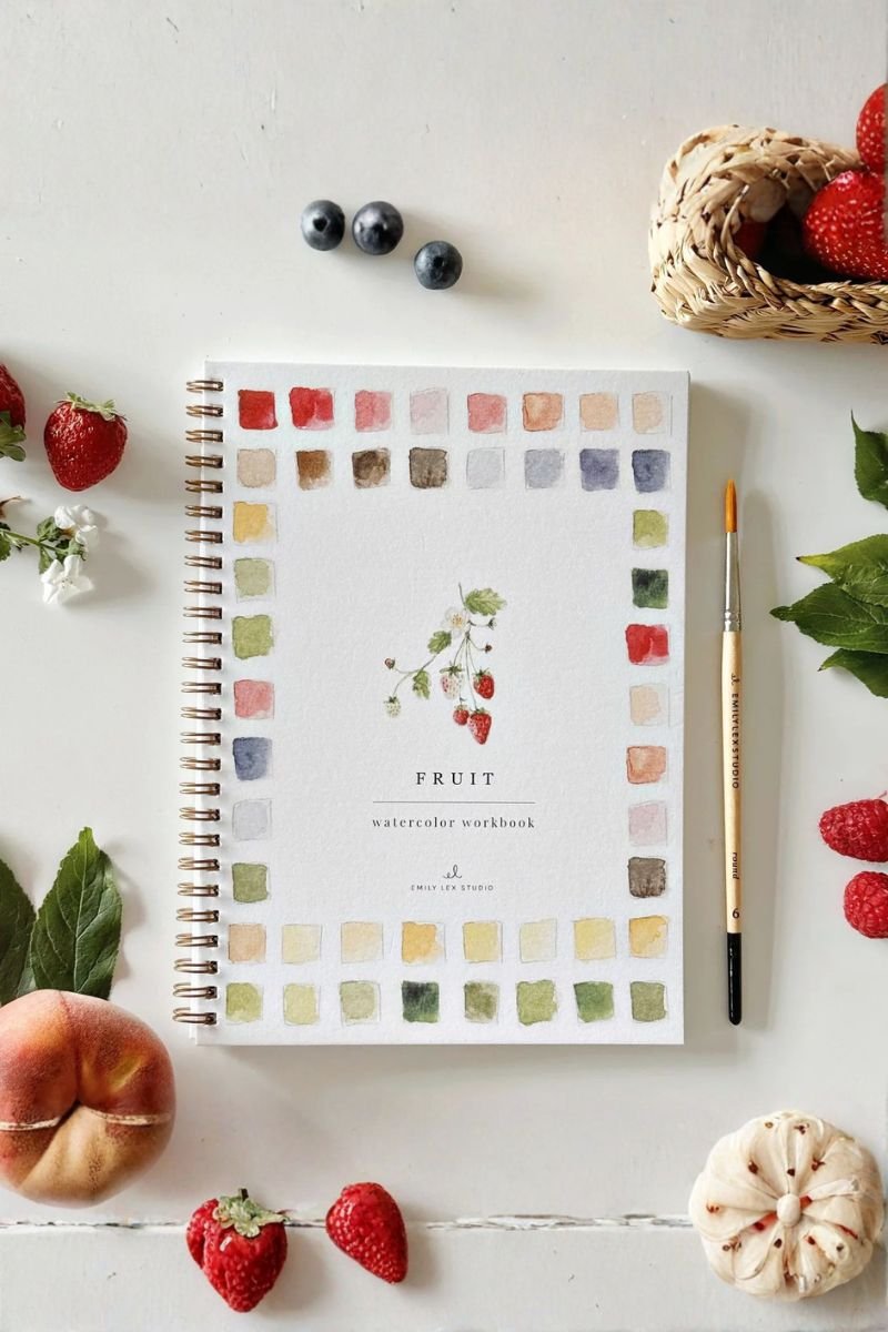 Cahier d'aquarelle 'Fruit' | EMILY LEX STUDIO