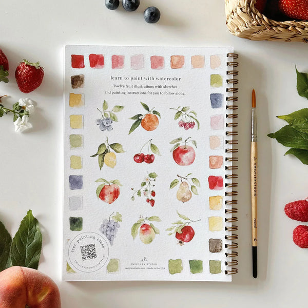 Cahier d'aquarelle 'Fruit' | EMILY LEX STUDIO