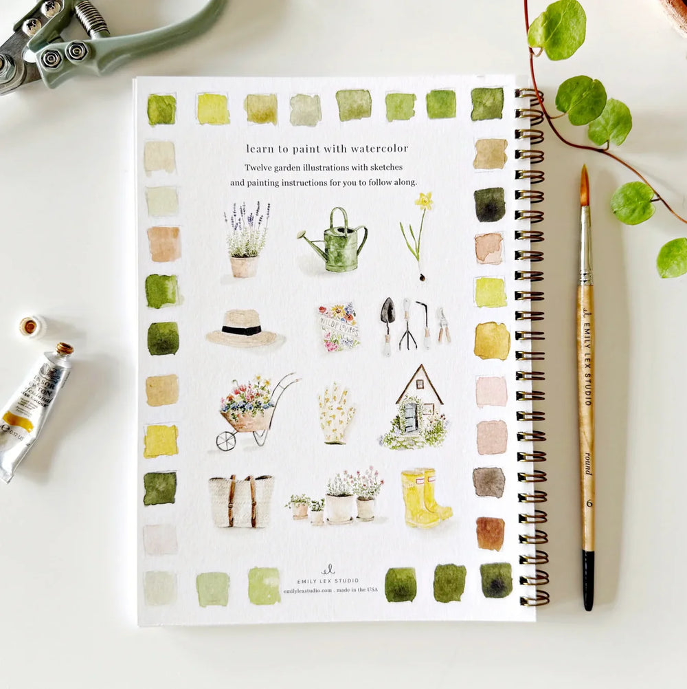 Cahier d'aquarelle 'Garden' | EMILY LEX STUDIO