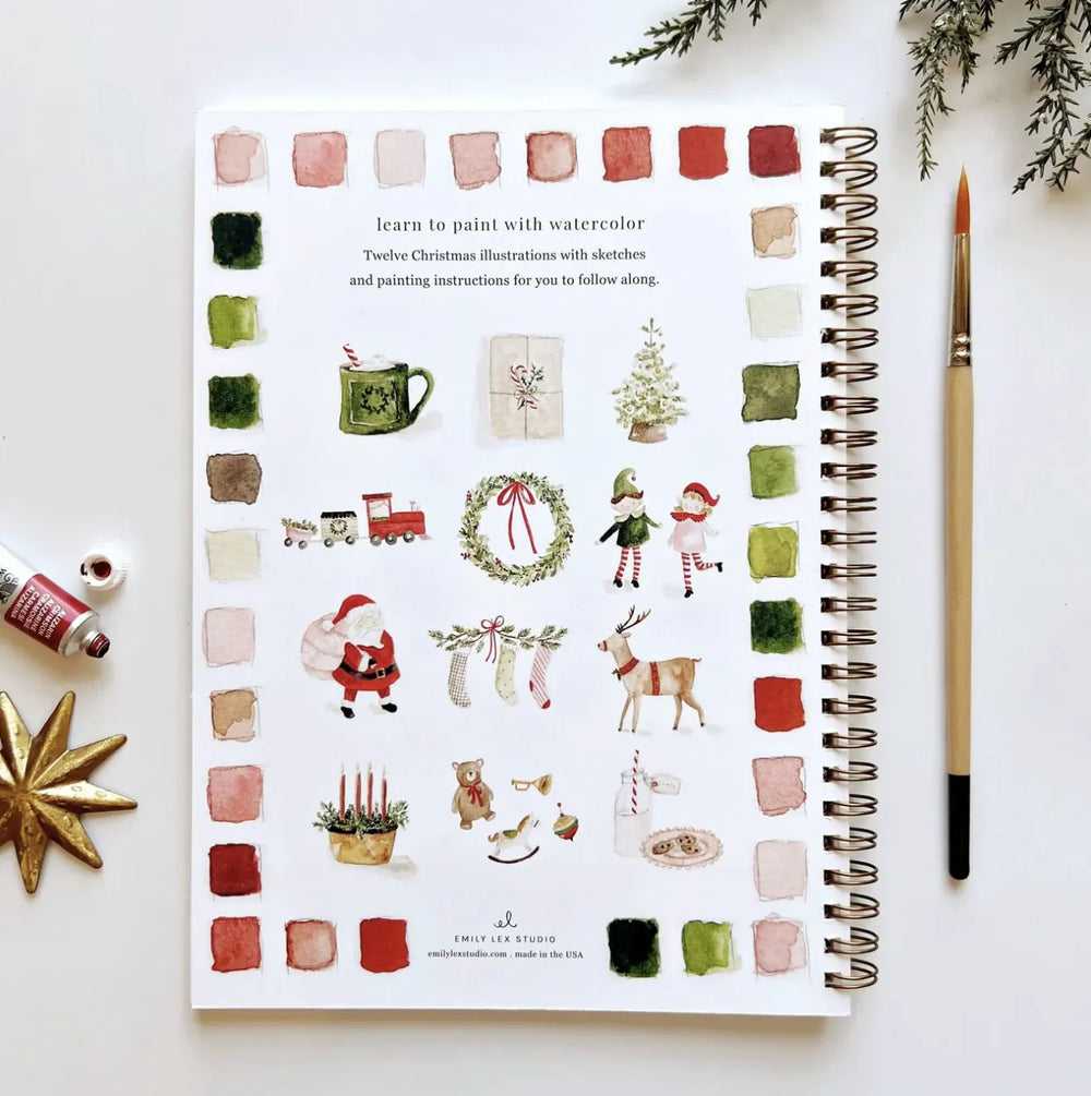 Cahier d'aquarelle 'Christmas' | EMILY LEX STUDIO