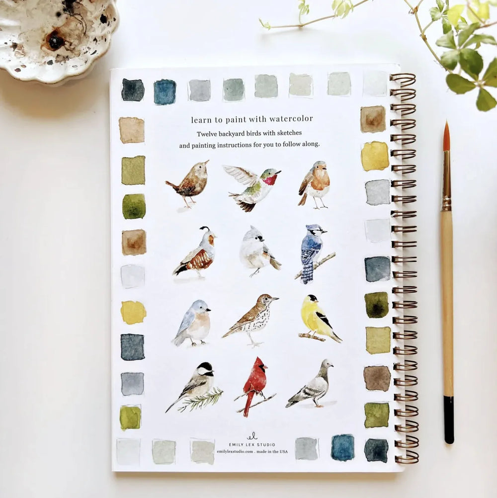 Cahier d'aquarelle 'Birds' | EMILY LEX STUDIO