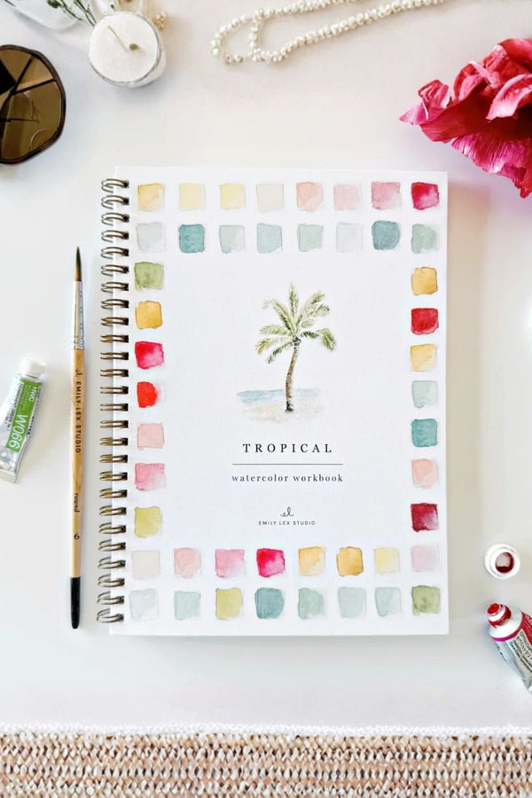 Cahier d'aquarelle 'Tropical' | EMILY LEX STUDIO