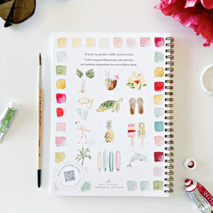 Cahier d'aquarelle 'Tropical' | EMILY LEX STUDIO