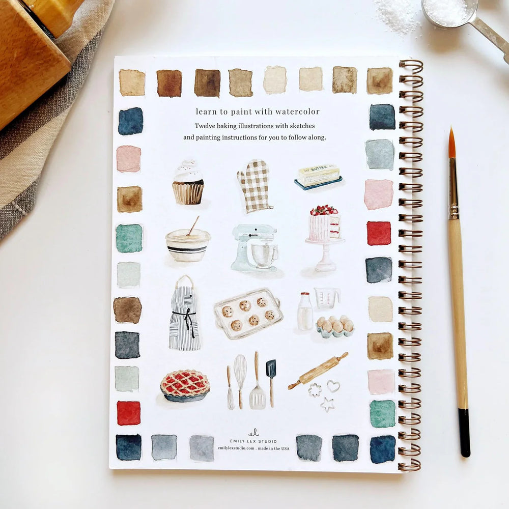 Cahier d'aquarelle 'Baking' | EMILY LEX STUDIO