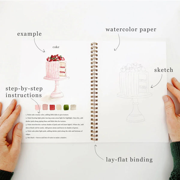 Cahier d'aquarelle 'Baking' | EMILY LEX STUDIO