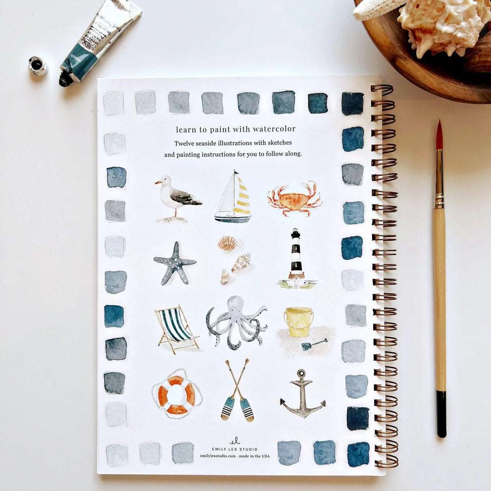 Cahier d'aquarelle 'Seaside' | EMILY LEX STUDIO