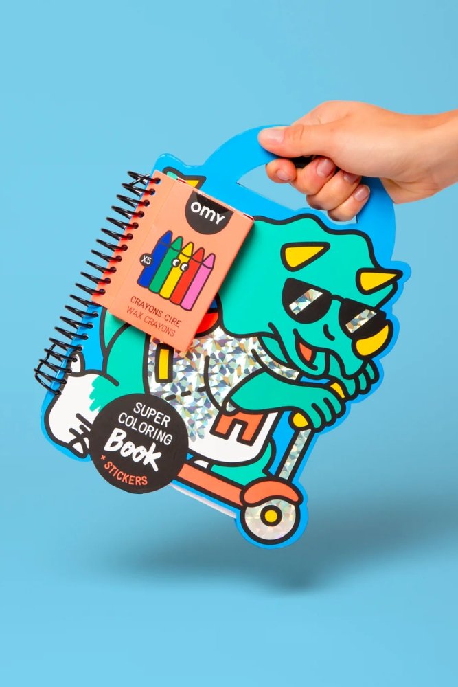 Cahier de Coloriage & Stickers 'Dino' | OMY