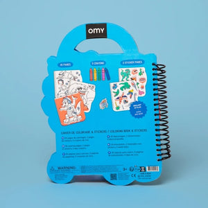 Cahier de Coloriage & Stickers 'Dino' | OMY