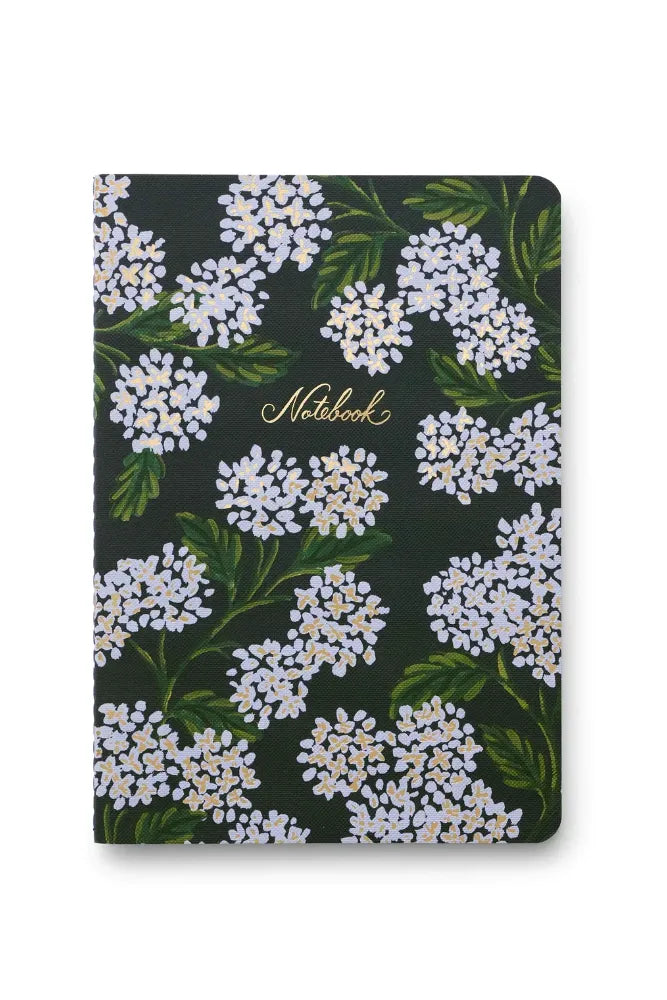 Cahier 'Hydrangea' Noir | RIFLE PAPER CO