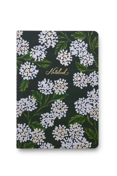 Cahier 'Hydrangea' Noir | RIFLE PAPER CO