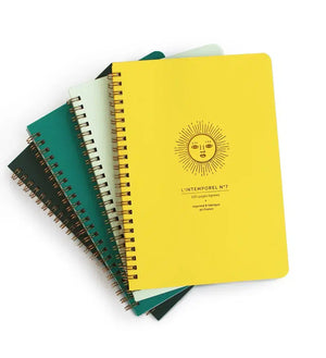 Cahier à spirales 'Soleil' jaune | LES ÉDITIONS DU PAON