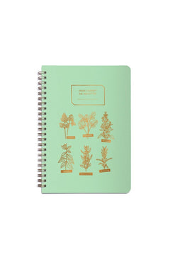 Cahier de recettes "Mes aromates" vert menthe | LES ÉDITIONS DU PAON