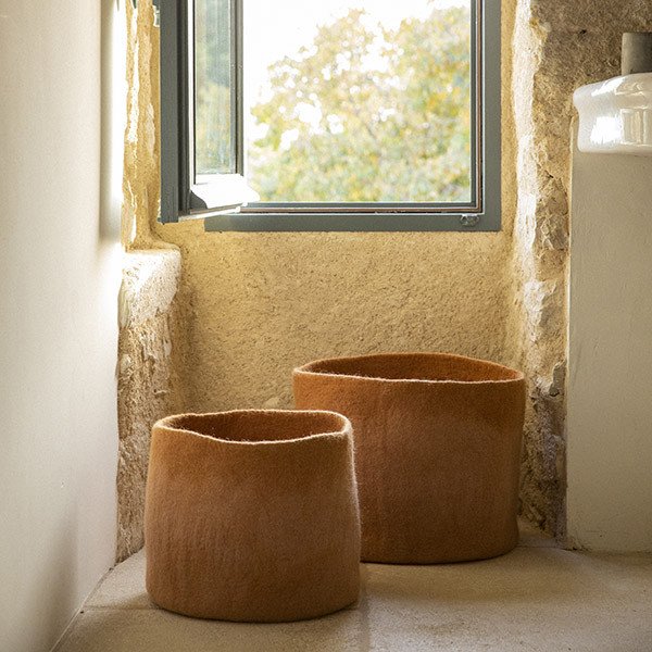 Calebasse en laine feutrée M | MUSKHANE