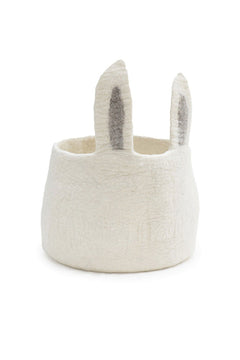 Corbeille 'Pasu Bunny' en laine feutrée | MUSKHANE