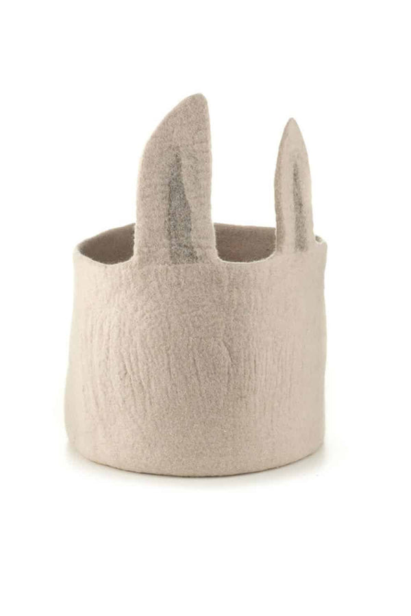 Corbeille 'Pasu Bunny' en laine feutrée | MUSKHANE