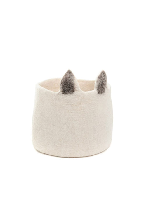 Corbeille 'Pasu Foxy' en laine feutrée | MUSKHANE