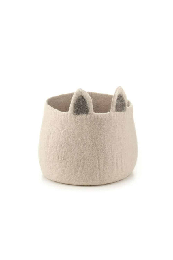 Corbeille 'Pasu Foxy' en laine feutrée | MUSKHANE