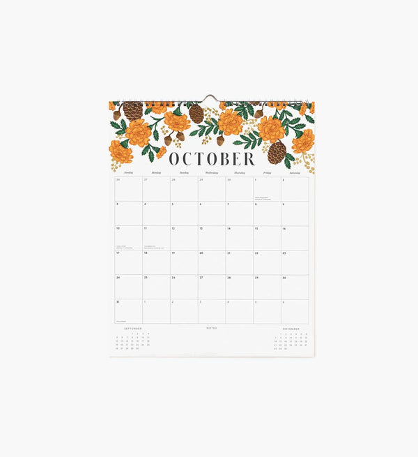 Calendrier mural 2027 ‘Floral' | RIFLE PAPER CO