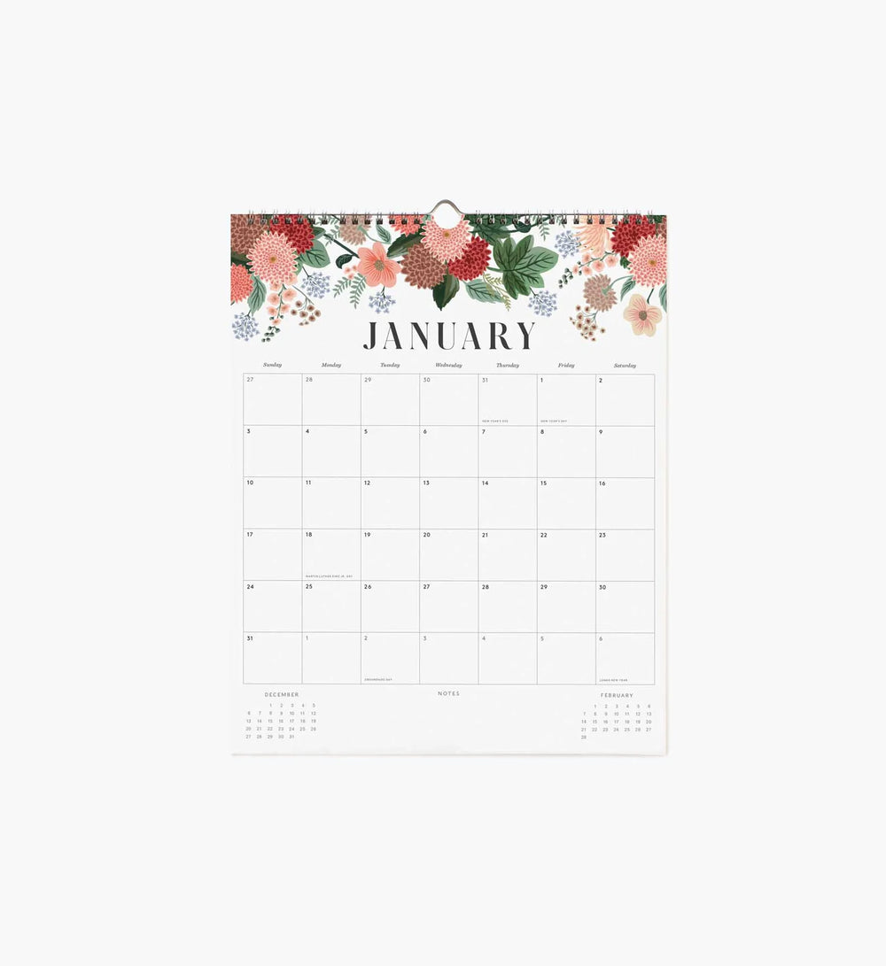 Calendrier mural 2027 ‘Floral' | RIFLE PAPER CO