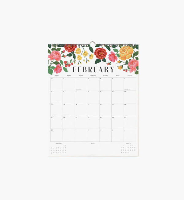Calendrier mural 2027 ‘Floral' | RIFLE PAPER CO