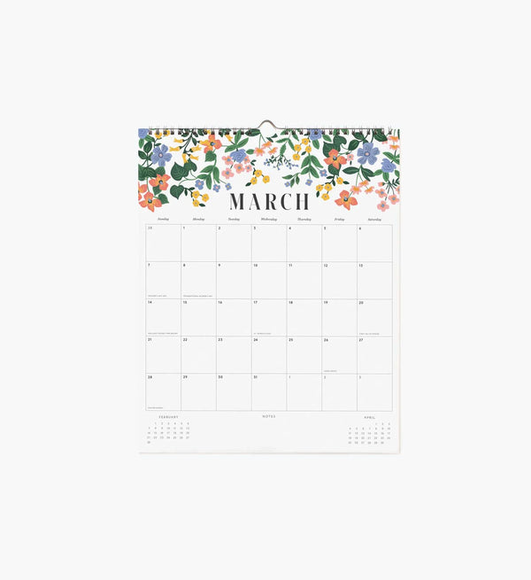 Calendrier mural 2027 ‘Floral' | RIFLE PAPER CO