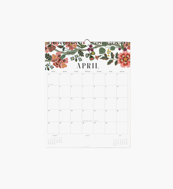 Calendrier mural 2027 ‘Floral' | RIFLE PAPER CO