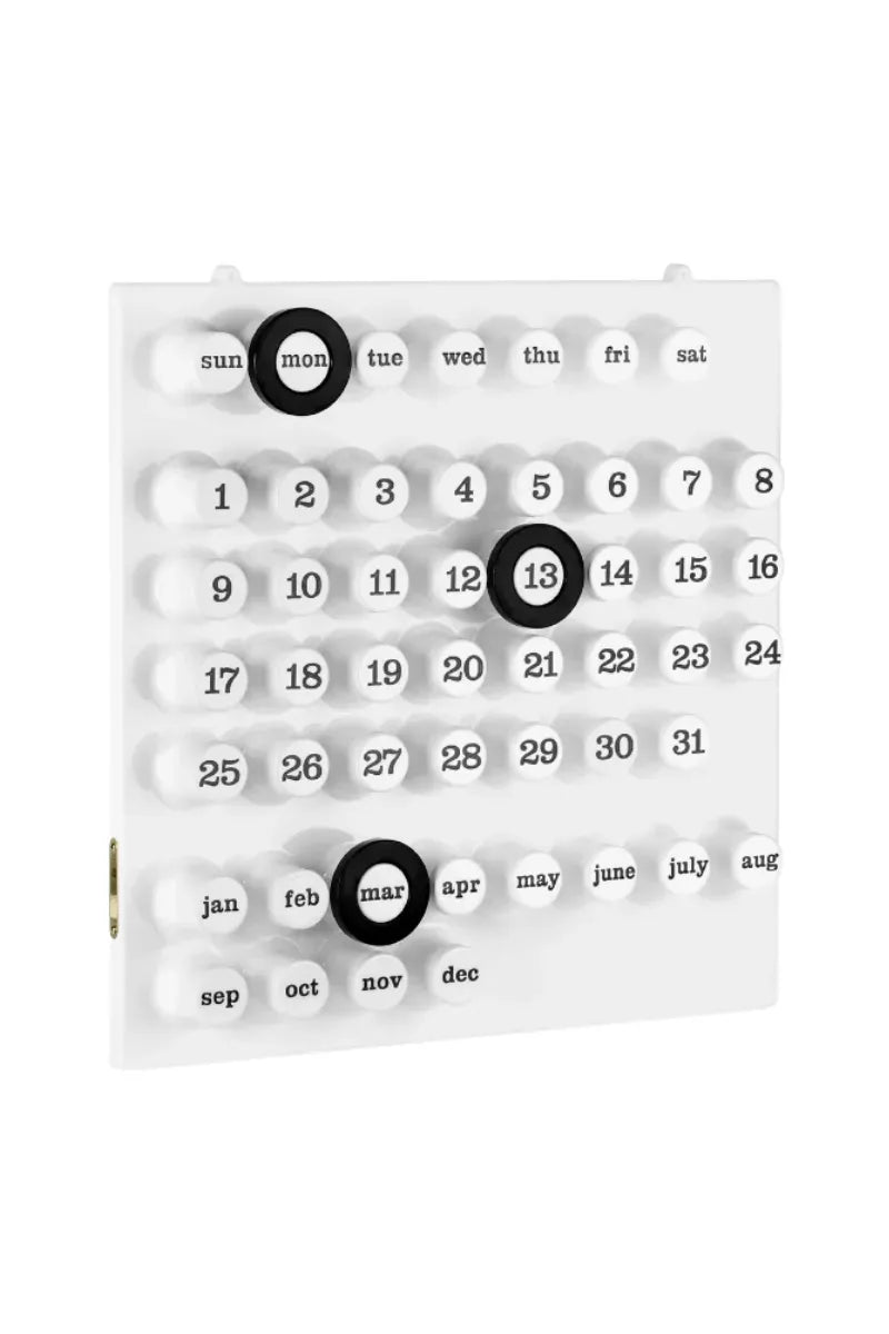 Calendrier perpétuel mural Blanc | RING-A-DATE