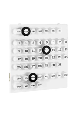 Calendrier perpétuel mural Blanc | RING-A-DATE