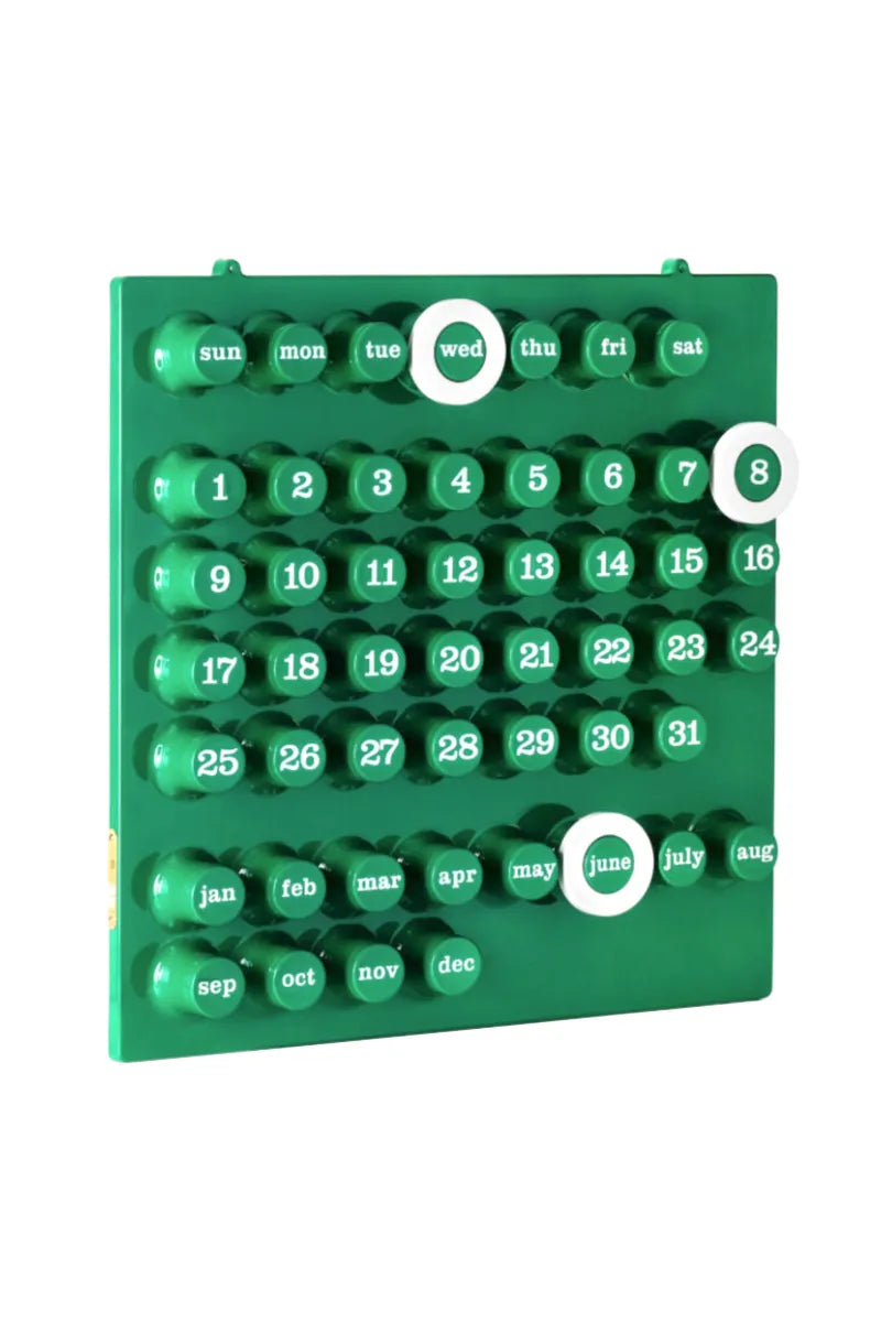 Calendrier perpétuel mural Vert | RING-A-DATE