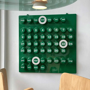 Calendrier perpétuel mural Vert | RING-A-DATE