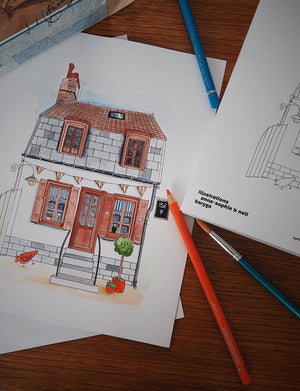 Carnet de 40 coloriages d'habitats | BY PAN