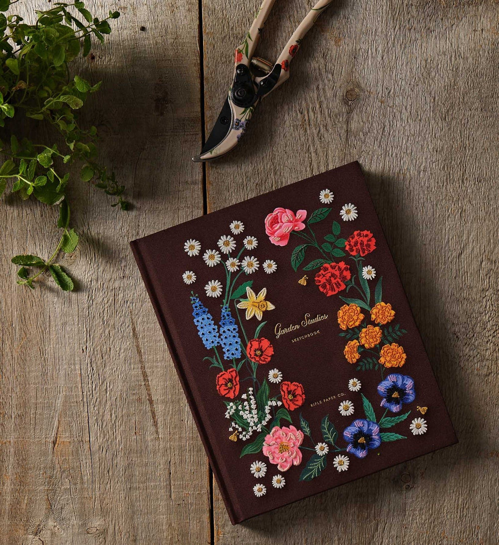 Carnet brodé 'Garden study' | RIFLE PAPER CO