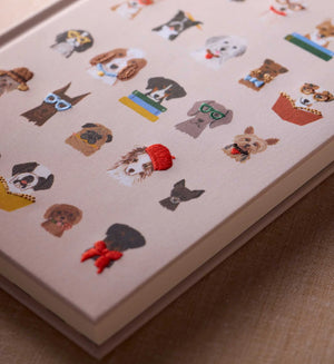 Carnet brodé 'Studious dogs' | RIFLE PAPER CO