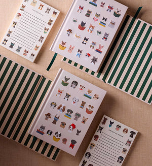 Carnet brodé 'Studious dogs' | RIFLE PAPER CO