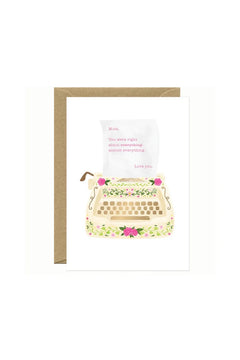 Carte 'Love you mum typewriter' | ALL THE WAYS TO SAY
