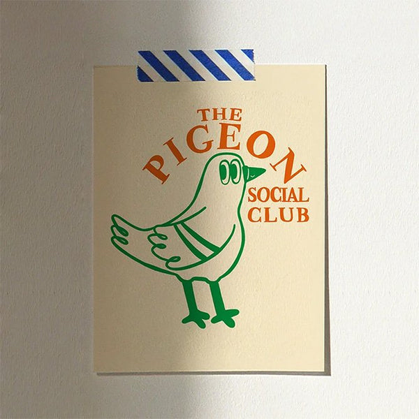 Affiche 'The Pigeon Social Club' A5-A6 | CHARLOTTE JANVIER
