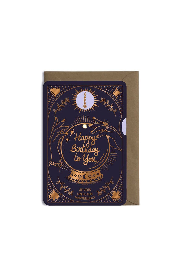 Carte 'Voyance' violet | LES ÉDITIONS DU PAON