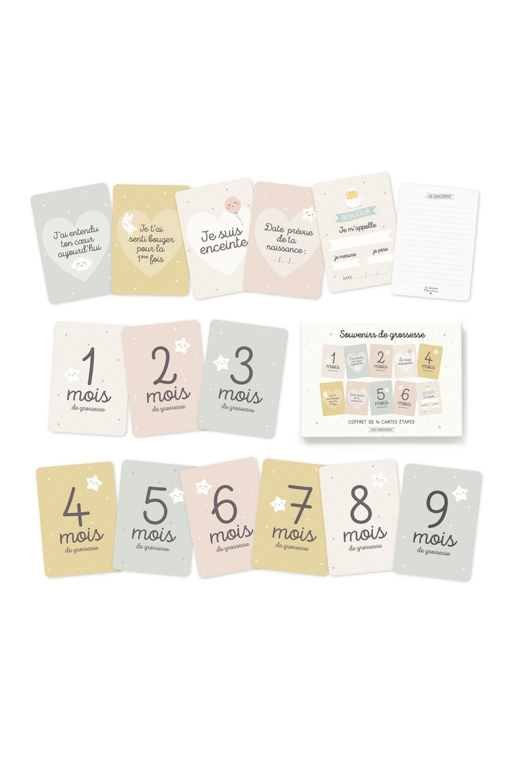 Cartes étapes 'souvenirs de grossesse' | ZÜ
