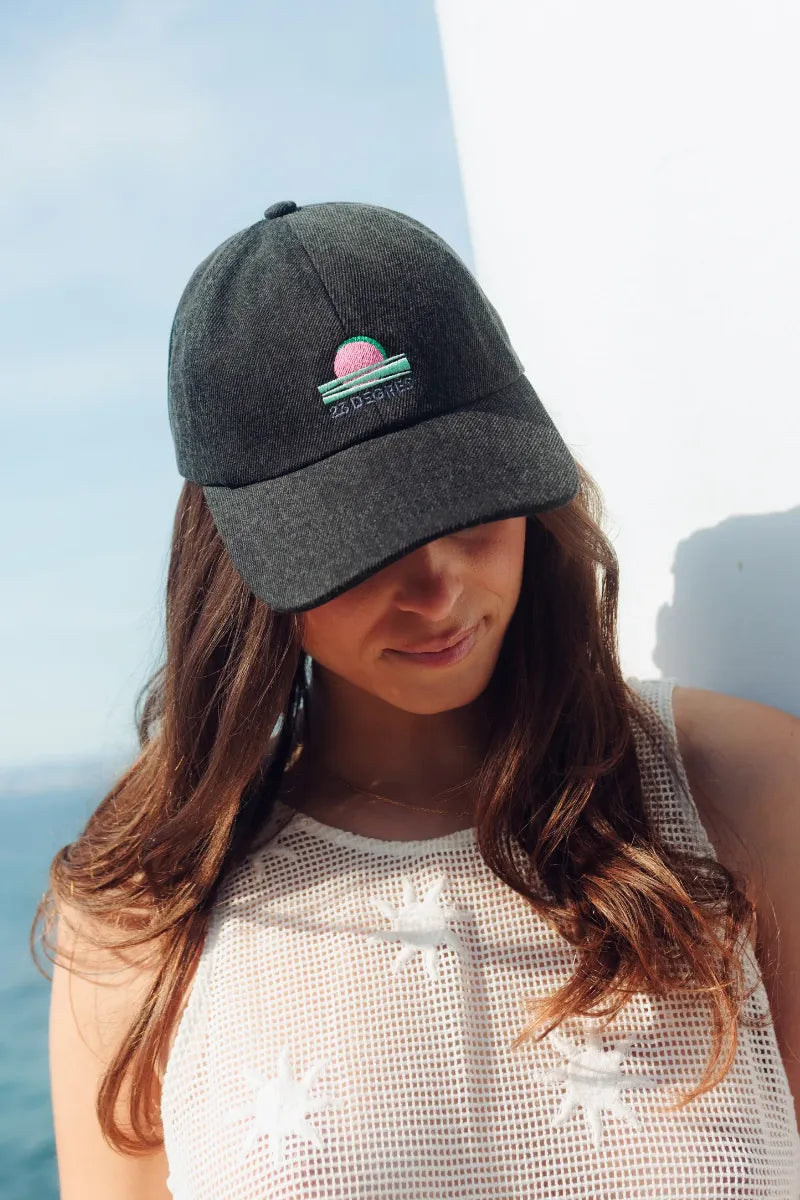 Casquette 'Sunny' Denim Noir | 23 DEGRES