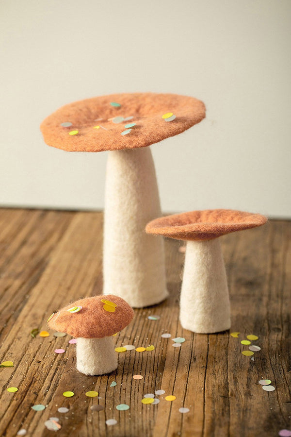 Champignon en laine feutrée L | MUSKHANE