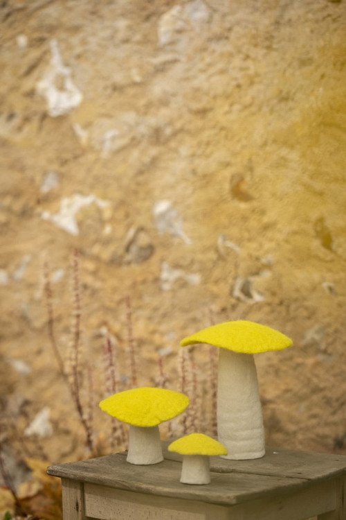 Champignon en laine feutrée S | MUSKHANE