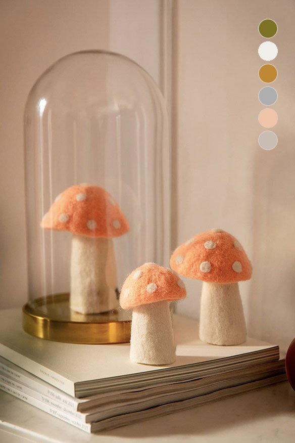 Champignon en laine feutrée 'Dotty' S | MUSKHANE