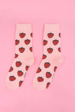 Chaussettes à paillettes Fraises | COUCOU SUZETTE