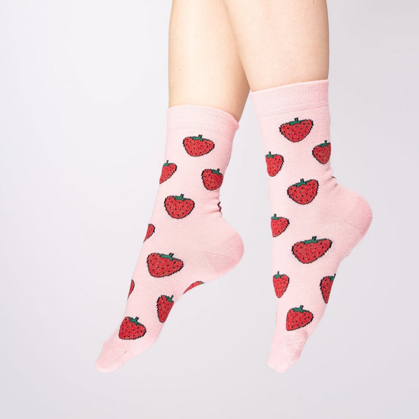 Chaussettes à paillettes Fraises | COUCOU SUZETTE